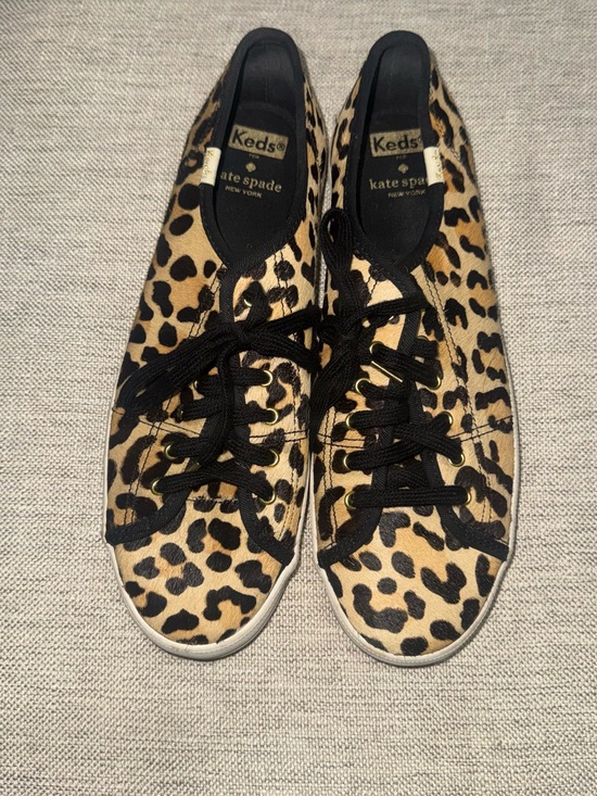 kate spade Shoes - kate spade x Keds Leopard Print Lace-Up Sneakers in tan and black
